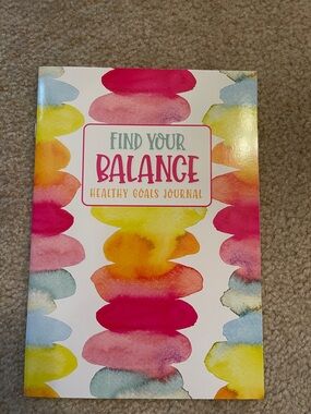 Find Your Balance Healthy Goals Journal - Multicolor Watercolor Cover